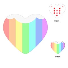 Rainbow Cloud Background Pastel Template Multi Coloured Abstract Playing Cards Single Design (heart)