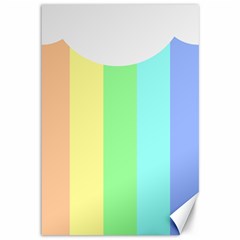 Rainbow Cloud Background Pastel Template Multi Coloured Abstract Canvas 12  X 18 