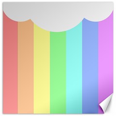 Rainbow Cloud Background Pastel Template Multi Coloured Abstract Canvas 16  X 16 