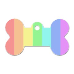 Rainbow Cloud Background Pastel Template Multi Coloured Abstract Dog Tag Bone (one Side)