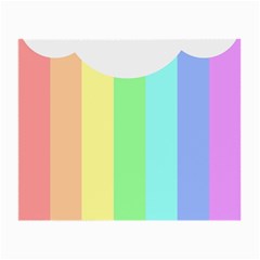 Rainbow Cloud Background Pastel Template Multi Coloured Abstract Small Glasses Cloth (2 Sides)