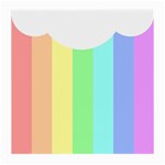 Rainbow Cloud Background Pastel Template Multi Coloured Abstract Medium Glasses Cloth (2 Sides) Front