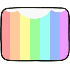 Rainbow Cloud Background Pastel Template Multi Coloured Abstract Two Sides Fleece Blanket (mini)