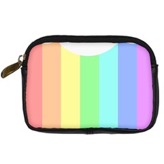 Rainbow Cloud Background Pastel Template Multi Coloured Abstract Digital Camera Leather Case