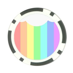 Rainbow Cloud Background Pastel Template Multi Coloured Abstract Poker Chip Card Guard (10 Pack)