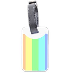 Rainbow Cloud Background Pastel Template Multi Coloured Abstract Luggage Tag (two Sides) by Maspions