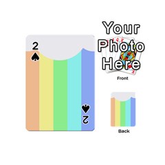 Rainbow Cloud Background Pastel Template Multi Coloured Abstract Playing Cards 54 Designs (mini)