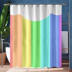 Rainbow Cloud Background Pastel Template Multi Coloured Abstract Shower Curtain 60  X 72  (medium)  by Maspions