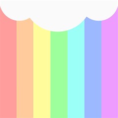 Rainbow Cloud Background Pastel Template Multi Coloured Abstract Play Mat (square) by Maspions