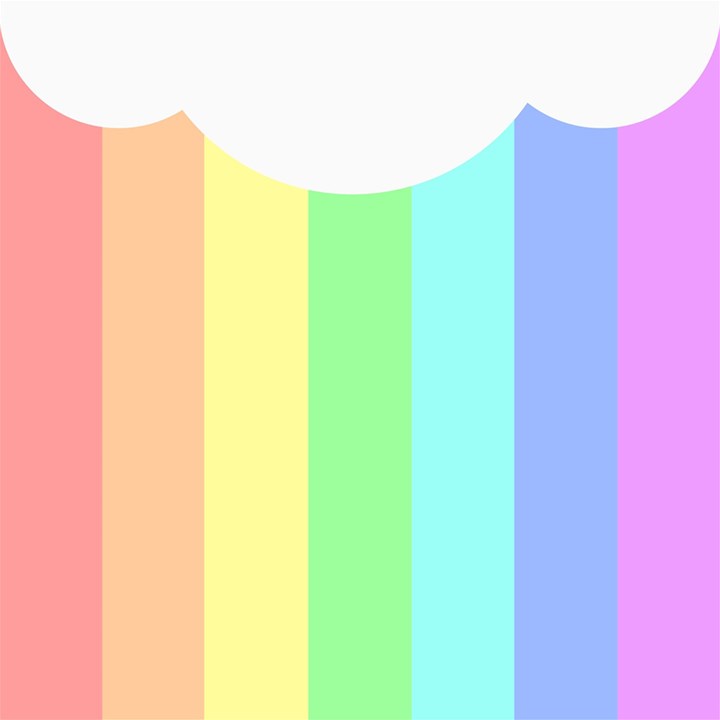 Rainbow Cloud Background Pastel Template Multi Coloured Abstract Play Mat (Rectangle)