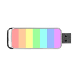 Rainbow Cloud Background Pastel Template Multi Coloured Abstract Portable Usb Flash (one Side)