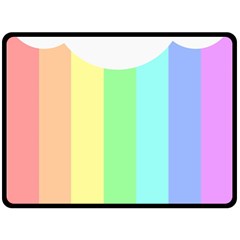 Rainbow Cloud Background Pastel Template Multi Coloured Abstract Two Sides Fleece Blanket (large)