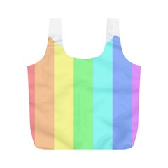 Rainbow Cloud Background Pastel Template Multi Coloured Abstract Full Print Recycle Bag (m) by Maspions