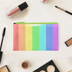 Rainbow Cloud Background Pastel Template Multi Coloured Abstract Cosmetic Bag (xs)