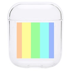 Rainbow Cloud Background Pastel Template Multi Coloured Abstract Hard Pc Airpods 1/2 Case by Maspions