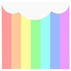 Rainbow Cloud Background Pastel Template Multi Coloured Abstract Wooden Puzzle Square