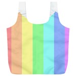 Rainbow Cloud Background Pastel Template Multi Coloured Abstract Full Print Recycle Bag (XXXL) Front