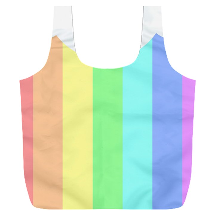 Rainbow Cloud Background Pastel Template Multi Coloured Abstract Full Print Recycle Bag (XXXL)