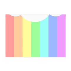 Rainbow Cloud Background Pastel Template Multi Coloured Abstract Crystal Sticker (a4) by Maspions