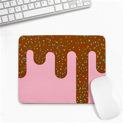 Ice Cream Dessert Food Cake Chocolate Sprinkles Sweet Colorful Drip Sauce Cute Small Mousepad by Maspions