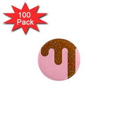 Ice Cream Dessert Food Cake Chocolate Sprinkles Sweet Colorful Drip Sauce Cute 1  Mini Magnets (100 Pack)  by Maspions