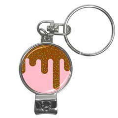 Ice Cream Dessert Food Cake Chocolate Sprinkles Sweet Colorful Drip Sauce Cute Nail Clippers Key Chain by Maspions