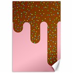 Ice Cream Dessert Food Cake Chocolate Sprinkles Sweet Colorful Drip Sauce Cute Canvas 12  x 18  11.88 x17.36  Canvas - 1