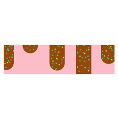 Ice Cream Dessert Food Cake Chocolate Sprinkles Sweet Colorful Drip Sauce Cute Oblong Satin Scarf (16  X 60 ) by Maspions