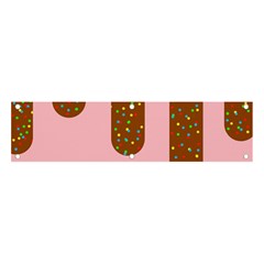 Ice Cream Dessert Food Cake Chocolate Sprinkles Sweet Colorful Drip Sauce Cute Banner And Sign 4  X 1  by Maspions