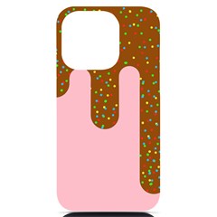 Ice Cream Dessert Food Cake Chocolate Sprinkles Sweet Colorful Drip Sauce Cute Iphone 14 Pro Black Uv Print Case by Maspions