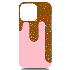 Ice Cream Dessert Food Cake Chocolate Sprinkles Sweet Colorful Drip Sauce Cute Iphone 14 Pro Max Black Uv Print Case by Maspions