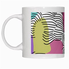 Lines Line Art Pastel Abstract Multicoloured Surfaces Art White Mug