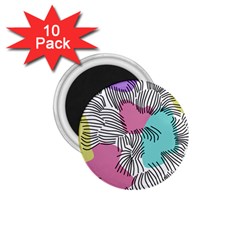 Lines Line Art Pastel Abstract Multicoloured Surfaces Art 1 75  Magnets (10 Pack) 