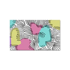 Lines Line Art Pastel Abstract Multicoloured Surfaces Art Sticker (rectangular) by Maspions