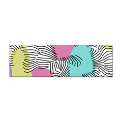 Lines Line Art Pastel Abstract Multicoloured Surfaces Art Sticker (bumper)