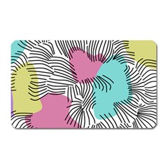 Lines Line Art Pastel Abstract Multicoloured Surfaces Art Magnet (rectangular)