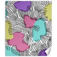 Lines Line Art Pastel Abstract Multicoloured Surfaces Art Canvas 8  X 10 