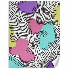 Lines Line Art Pastel Abstract Multicoloured Surfaces Art Canvas 12  X 16  by Maspions