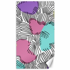 Lines Line Art Pastel Abstract Multicoloured Surfaces Art Canvas 40  X 72 