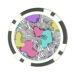 Lines Line Art Pastel Abstract Multicoloured Surfaces Art Poker Chip Card Guard