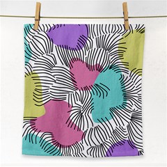 Lines Line Art Pastel Abstract Multicoloured Surfaces Art Face Towel