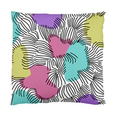 Lines Line Art Pastel Abstract Multicoloured Surfaces Art Standard Cushion Case (two Sides)