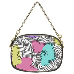 Lines Line Art Pastel Abstract Multicoloured Surfaces Art Chain Purse (two Sides)