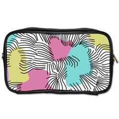 Lines Line Art Pastel Abstract Multicoloured Surfaces Art Toiletries Bag (one Side) by Maspions