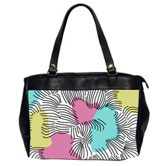 Lines Line Art Pastel Abstract Multicoloured Surfaces Art Oversize Office Handbag (2 Sides)