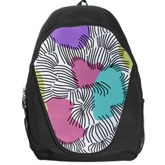 Lines Line Art Pastel Abstract Multicoloured Surfaces Art Backpack Bag