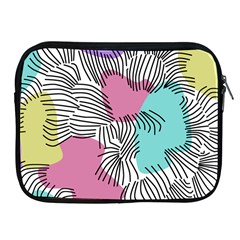 Lines Line Art Pastel Abstract Multicoloured Surfaces Art Apple Ipad 2/3/4 Zipper Cases