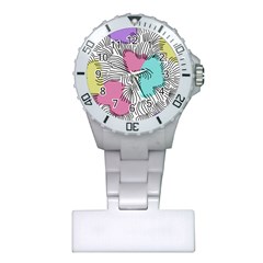 Lines Line Art Pastel Abstract Multicoloured Surfaces Art Plastic Nurses Watch