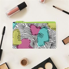 Lines Line Art Pastel Abstract Multicoloured Surfaces Art Cosmetic Bag (xs)