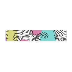 Lines Line Art Pastel Abstract Multicoloured Surfaces Art Premium Plush Fleece Scarf (mini)